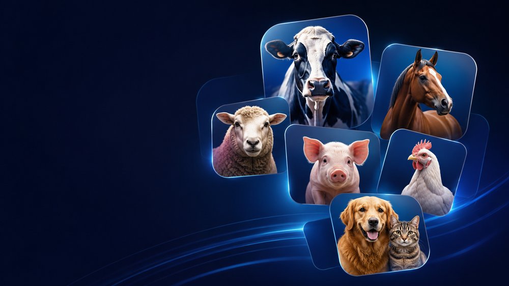 Bovinos, equinos, ovinos, porcinos, aves, perros y gatos — las especies que atendemos